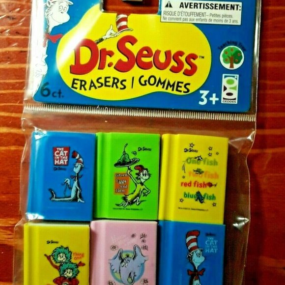 Dr. Seuss Gift Set: 6 Erasers, 40 Foil Stickers, 8 Markers, 1 Activities Package - Picture 2 of 5